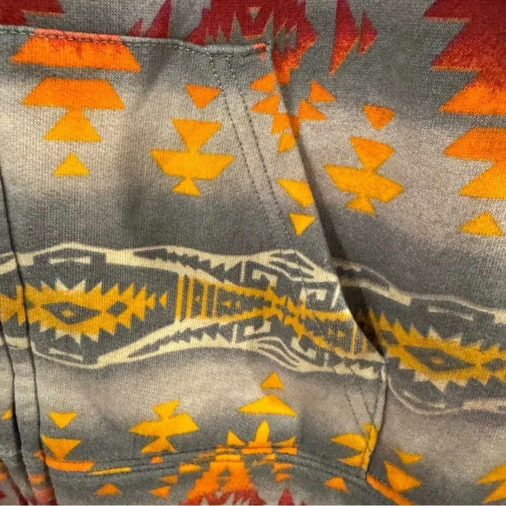 Ralph Lauren Aztec print full zip hoodie sweatshirt. Kids Medium(10-12). Unisex.